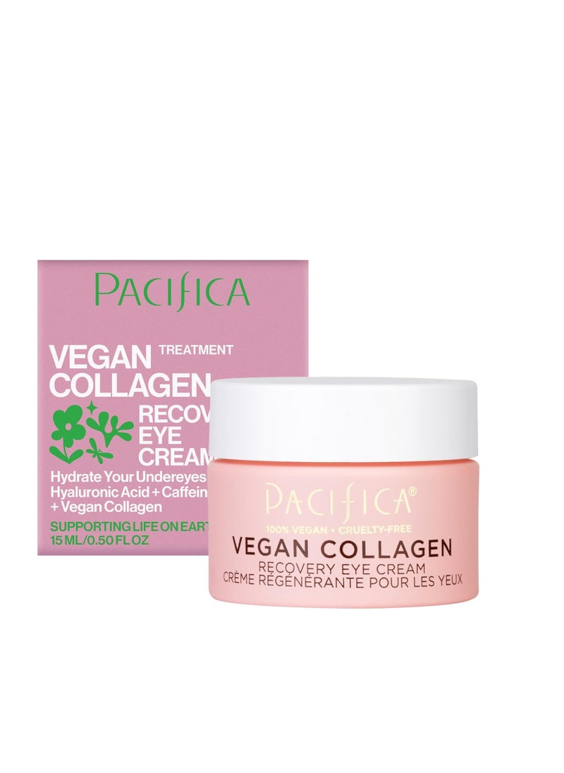 Pacifica Beauty, Vegan Collagen Overnight Recovery Eye & Face Cream, Hyaluronic Acid, Caffeine, Vitamin C & E, Hydrating & Moisturizing Skin Care for Aging and Dry Skin, 15ml - 0.5 fl oz