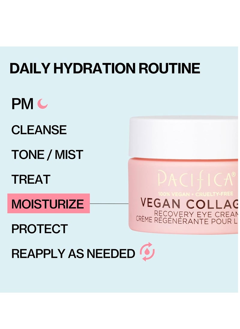 Pacifica Beauty, Vegan Collagen Overnight Recovery Eye & Face Cream, Hyaluronic Acid, Caffeine, Vitamin C & E, Hydrating & Moisturizing Skin Care for Aging and Dry Skin, 15ml - 0.5 fl oz