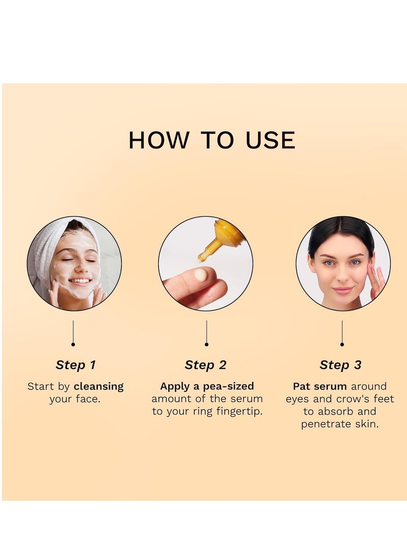 Retinol Eye Cream Anti Aging: Under Eye Cream for Dark Circles Puffiness Eye Bags - Help Reduce Appearance of Wrinkles Fine Lines - with Caffeine Peptides Hyaluronic Acid Ceramides 0.5 FL OZ/15mL