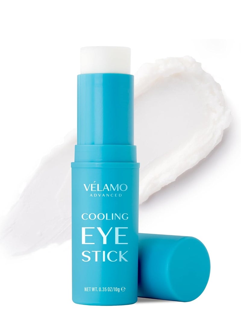 Cooling Eye Balm Stick with Caffeine: Under Eye Cream for Dark Circles Puffiness Eye Bags - Hyaluronic Acid Instantly Cooling, Hydrating & Brightening - Portable & Perfect for On-the-go Use 0.35 oz