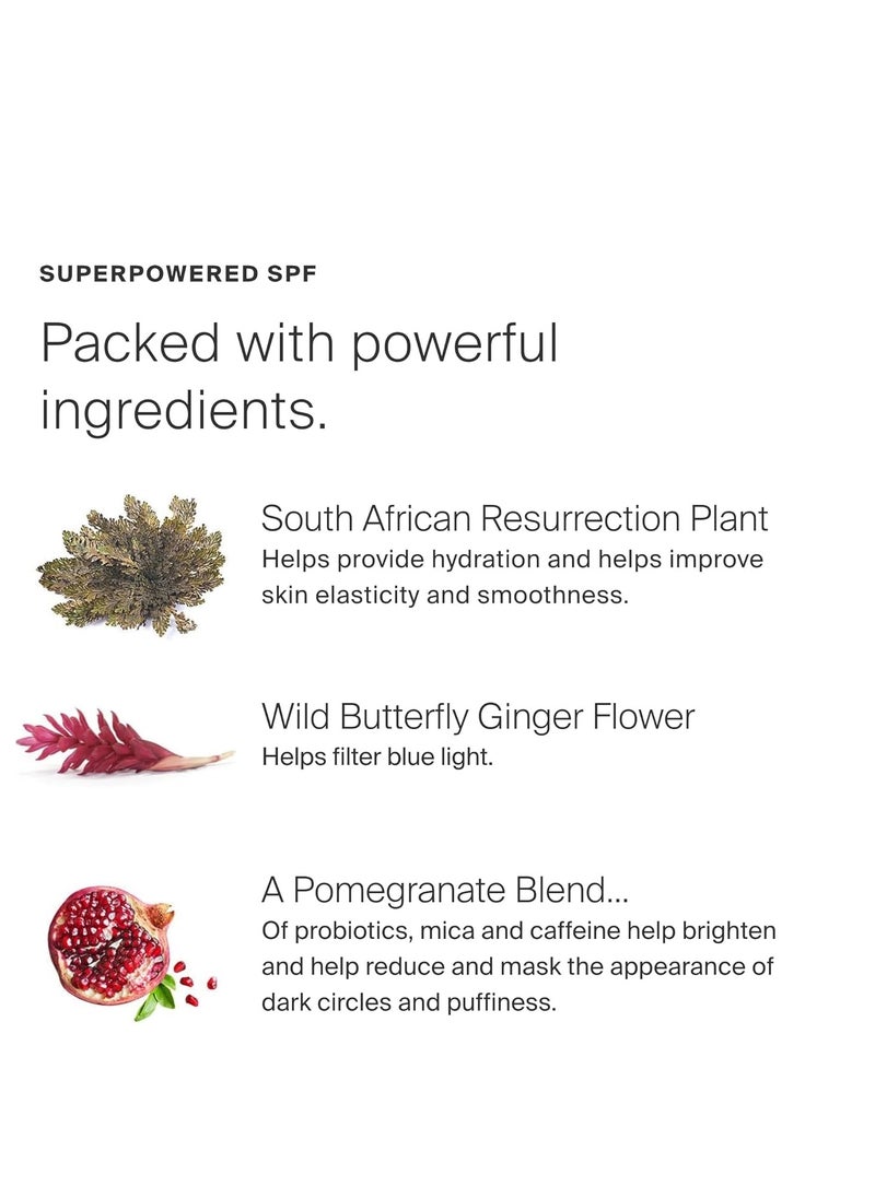Supergoop! Bright-Eyed 100% Mineral Eye Cream, 0.5 fl oz - SPF 40 PA+++ Hydrating & Illuminating Mineral Sunscreen - Under Eye Cream for Dark Circles & Puffiness - Revives Tired Eyes