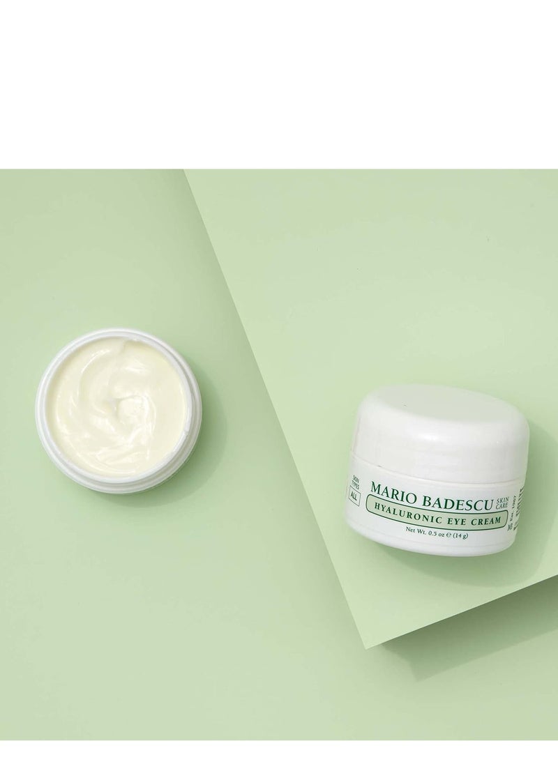 Mario Badescu Eye Cream for Dark Circles and Puffiness – Hyaluronic, Caffeine or Glycolic – Hydrating, Firming and Anti Aging Overnight Under Eye Care Treatment for Fine Lines and Wrinkles