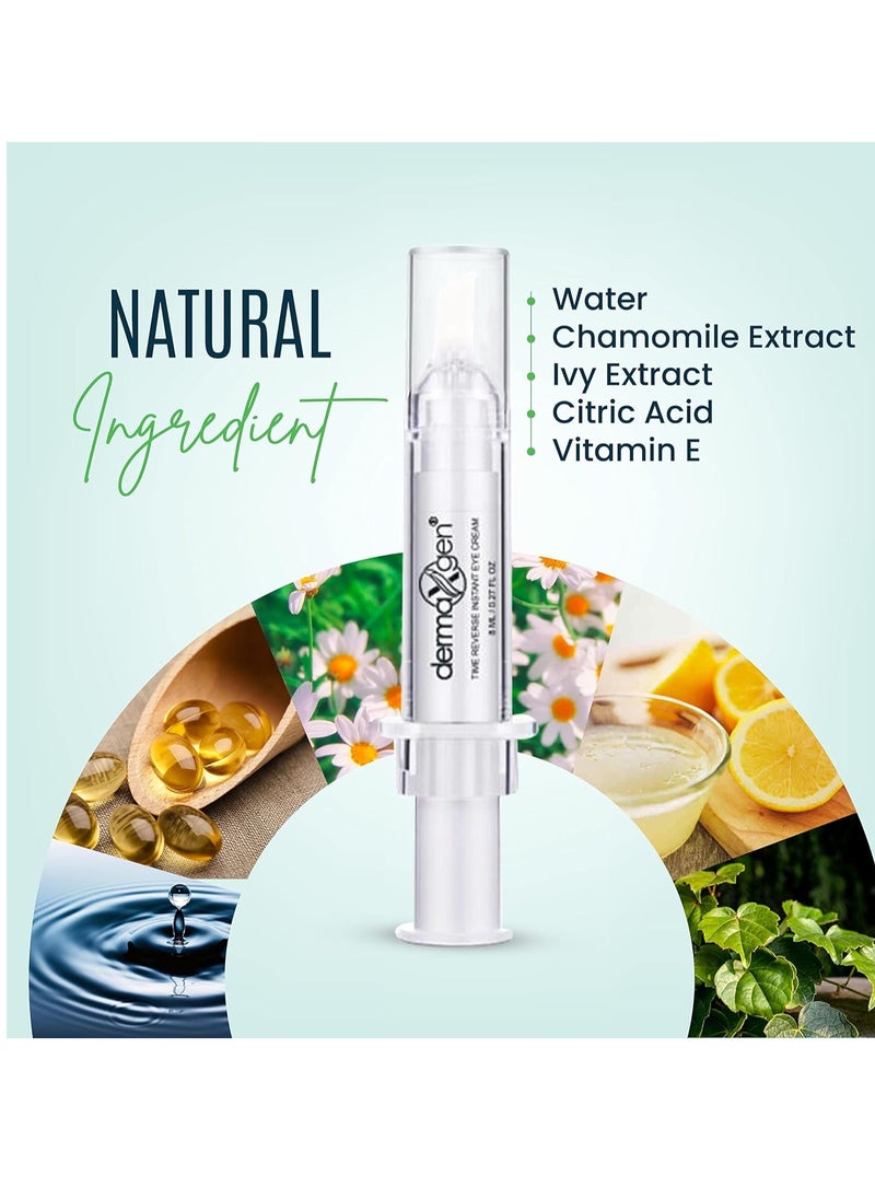 Puffy Eye Treatment Time Reverse Instant Anti-aging Eye Cream New Advanced Formula - Visibly Reduce Under-eye Bags, Wrinkles, Dark Circles, Fine Lines & Crow's Feet Instantly - 8ml
