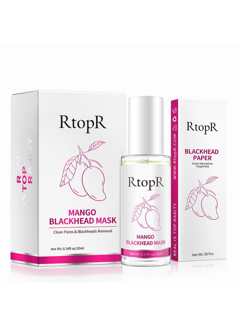 RtopR Nose Pore Strips Blackhead Remover for Face, Blackhead Mask Pore Strips 2 in 1 Peel Off Face Mask, 50PCS Nose Plants Pore Strips