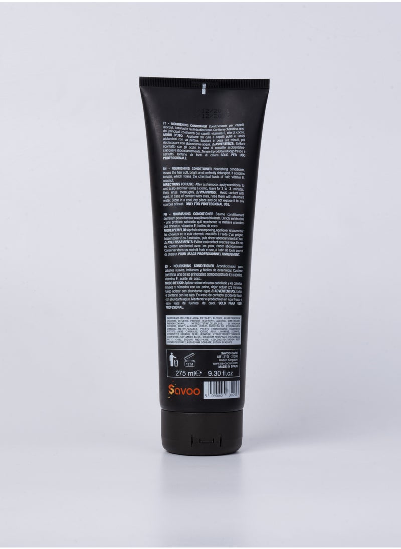 SAVOO Conditioner Nourishing w/ Protein - Keratin Repair Conditioner with Coconut Oil, Pearl Powder & Vitamin E – Moisture & Volume Boost for All Hair Types (275ml)