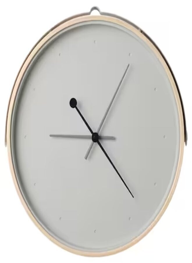 Rotblota Wall Clock Low Voltage Ash Veneer Light Grey 42 cm
