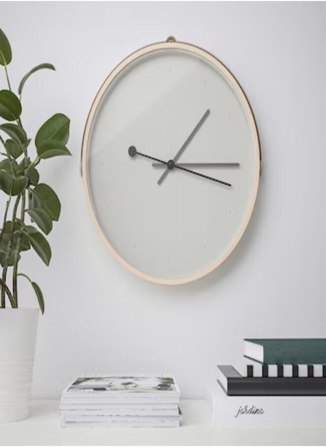 Rotblota Wall Clock Low Voltage Ash Veneer Light Grey 42 cm