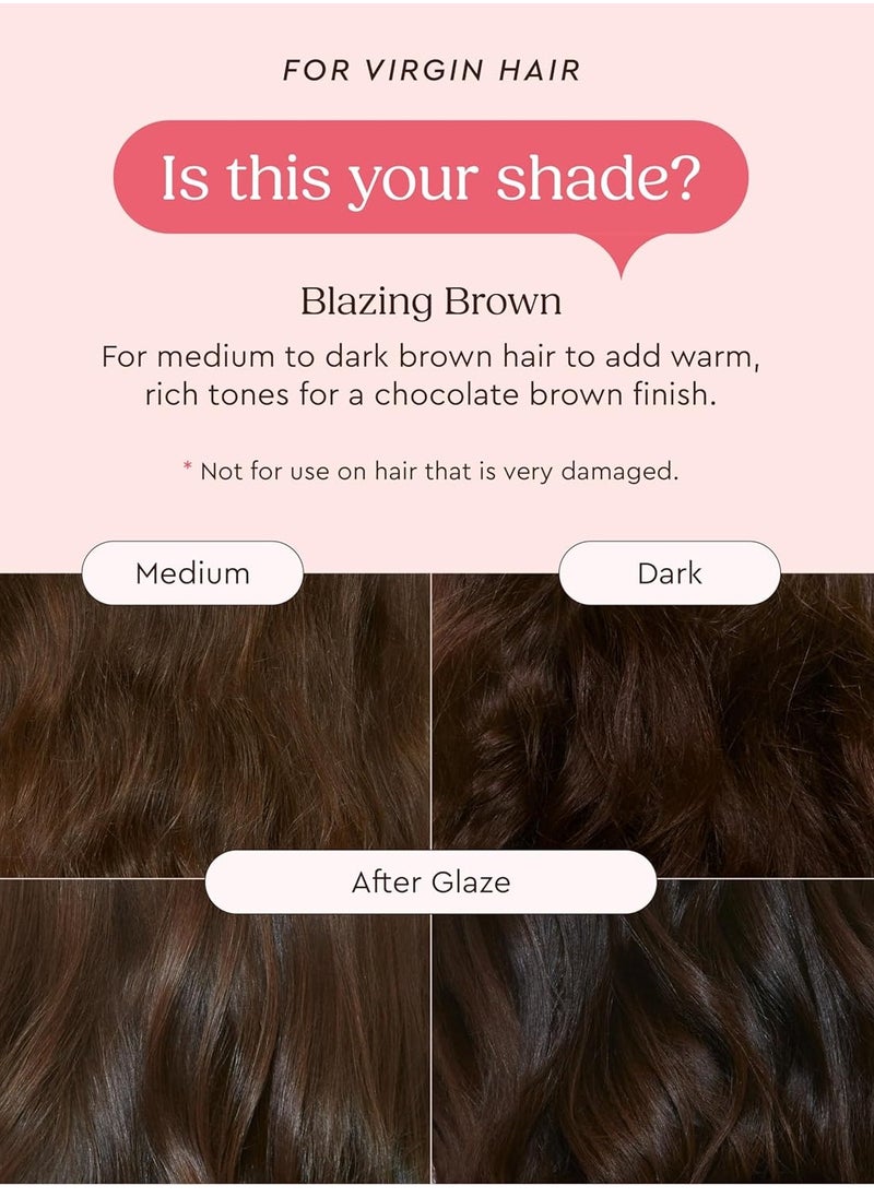 Super Gloss Colour Conditioning Gloss Blazing Brown for Natural Medium to Dark Brown Hair Rinse Out Semi Permanent Hair Gloss that Enhances Colour and Boosts Shine and Hydration