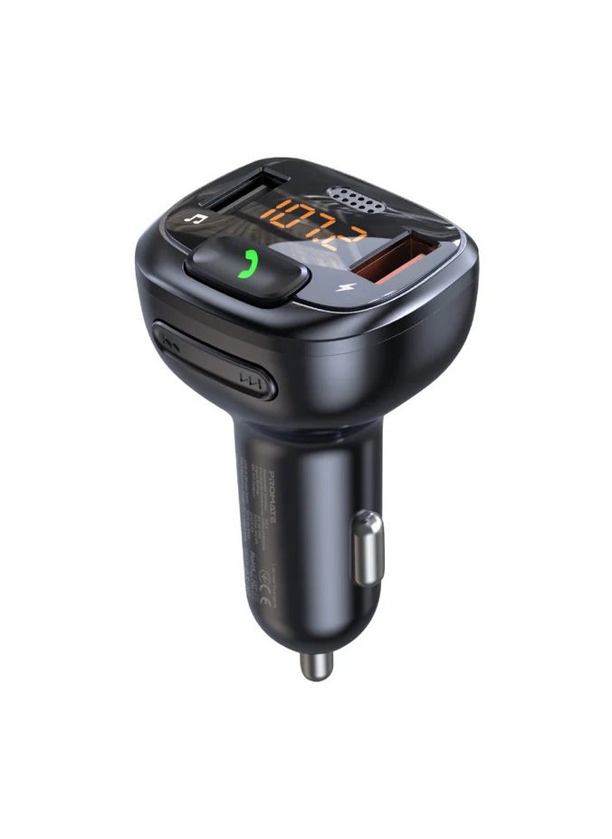 FM Transmitter Kit with Handsfree & Quick Charge 3.0