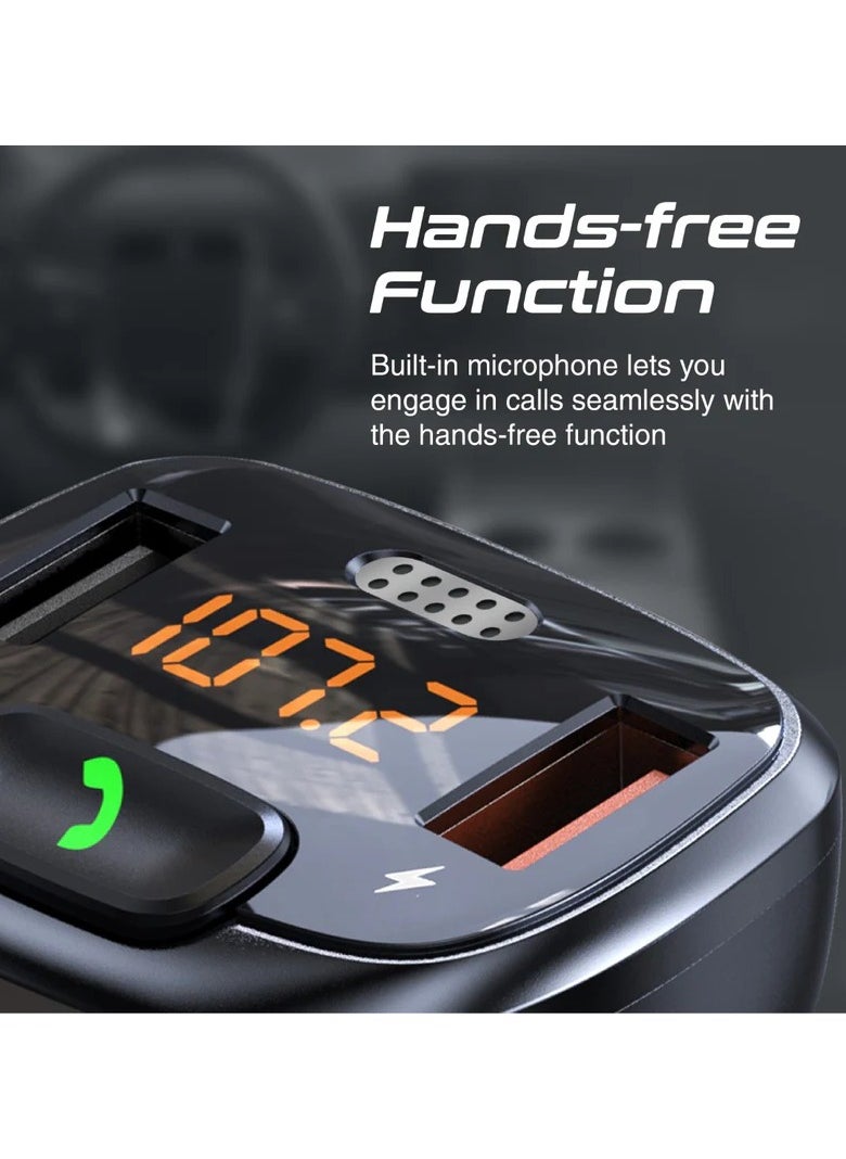 FM Transmitter Kit with Handsfree & Quick Charge 3.0