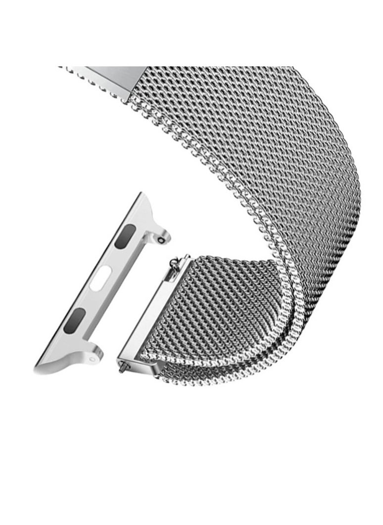 Stainless Steel Milanese Loop Compatible with Apple Watch Band 46mm 42mm 44mm 45mm 49mm men and women, Mesh Loop Magnetic Clasp Replacement for iWatch Bands 10 , Black