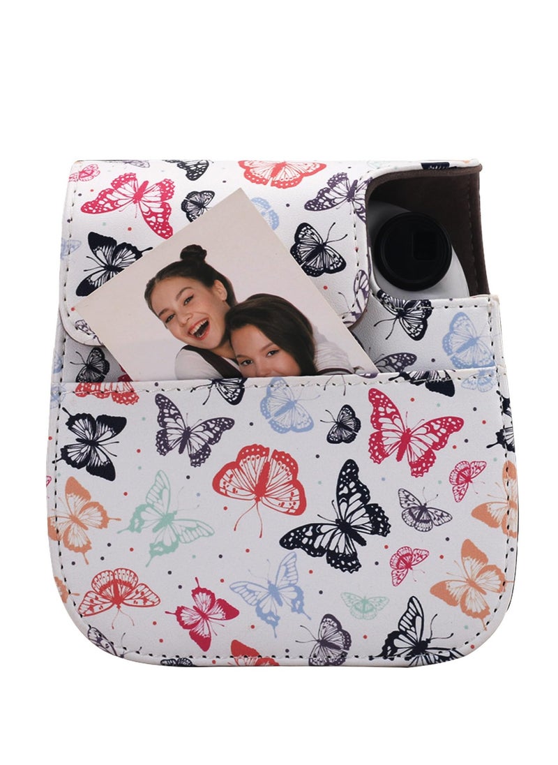 Protective Case for Fujifilm Instax Mini 12 11 9 Instant Camera, PU Leather Protective Case for Polaroid Camera Instax Mini 12 with Accessory Pocket and Adjustable Strap