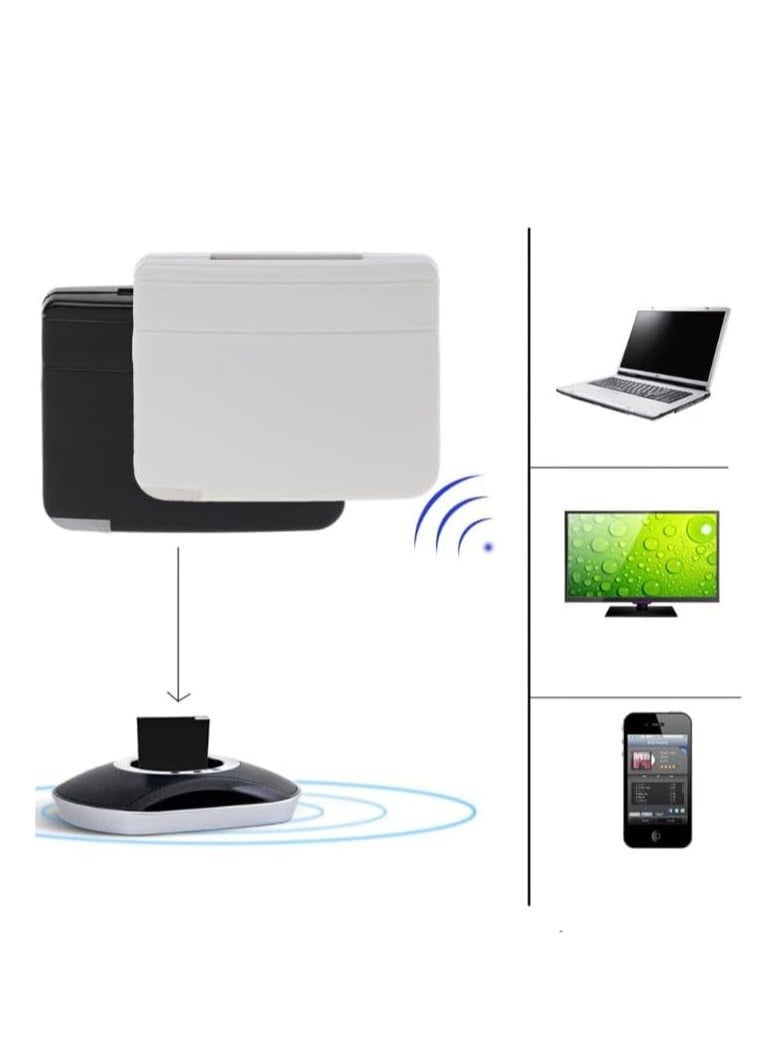 30-Pin Bluetooth Audio Receiver Adapter for iPod, iPhone, iPad Speaker Docks - Compatible with Bose SoundDock, A2DP Music Streaming, Versatile Bluetooth Standards (Black)