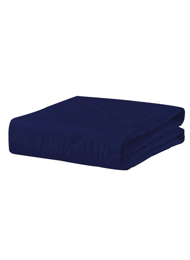 ADBENI HOME Quilted Cotton Extra Absorbent Quick Dry Sheet for Baby Baby Bed Protector Waterproof Baby Sheet Cot Sheet Crib Sheets Crib Mattress Protection California Queen 160x110 cm Navy Blue