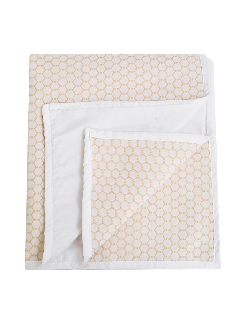 ADBENI HOME Ecofriendly Jacquard Quick Dry Sheet for New Born Babies Reusable Waterproof Cotton Bed Protector Baby Sheet Cot Sheet for Toddler Infant Extra Absorbent 210GSM Large 140x100cm White