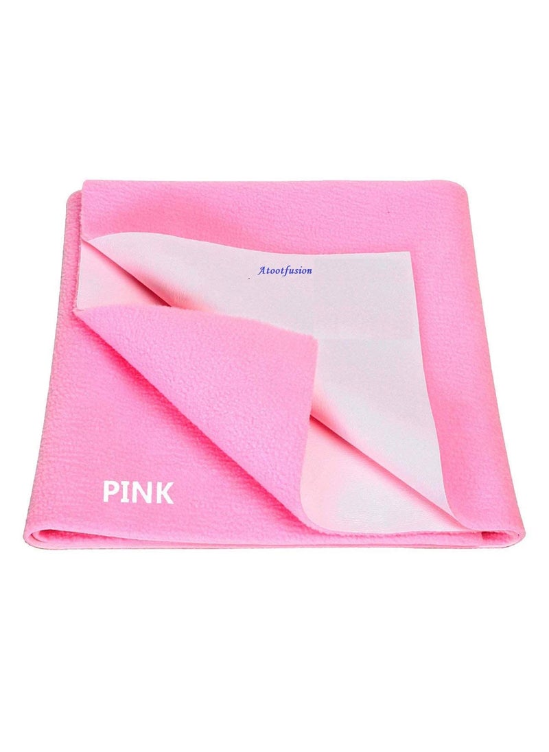 Soft Water Proof Baby Dry SheetBed ProtectorReusable Bed Underpad Waterproof Bed Pad Pee Pad Perfect for Kids Adults The Elderly Extra Large 220 x 140 cm Pink
