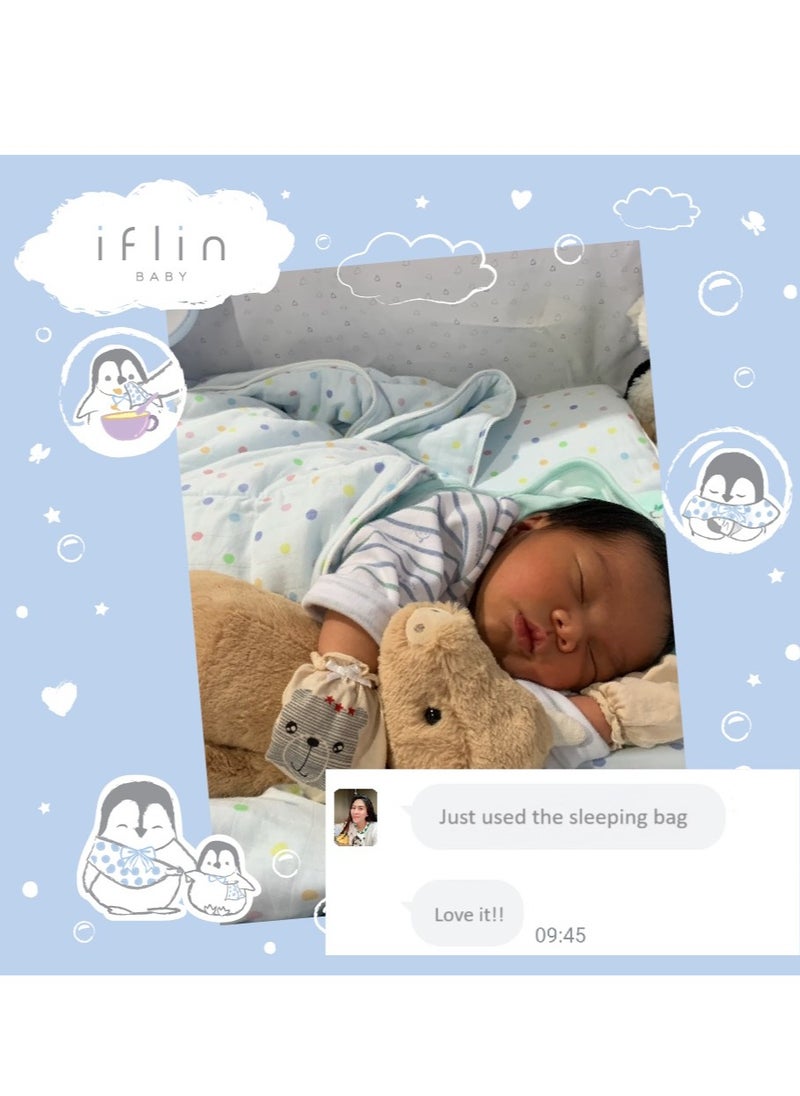 My Sweet Dreams Bamboo Sleeping Bag (with Baby Pillow) - Playful Stars