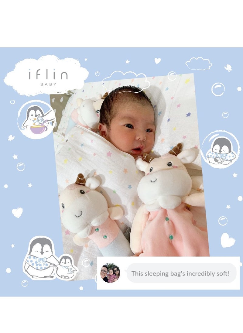 My Sweet Dreams Bamboo Sleeping Bag (with Baby Pillow) - Playful Stars
