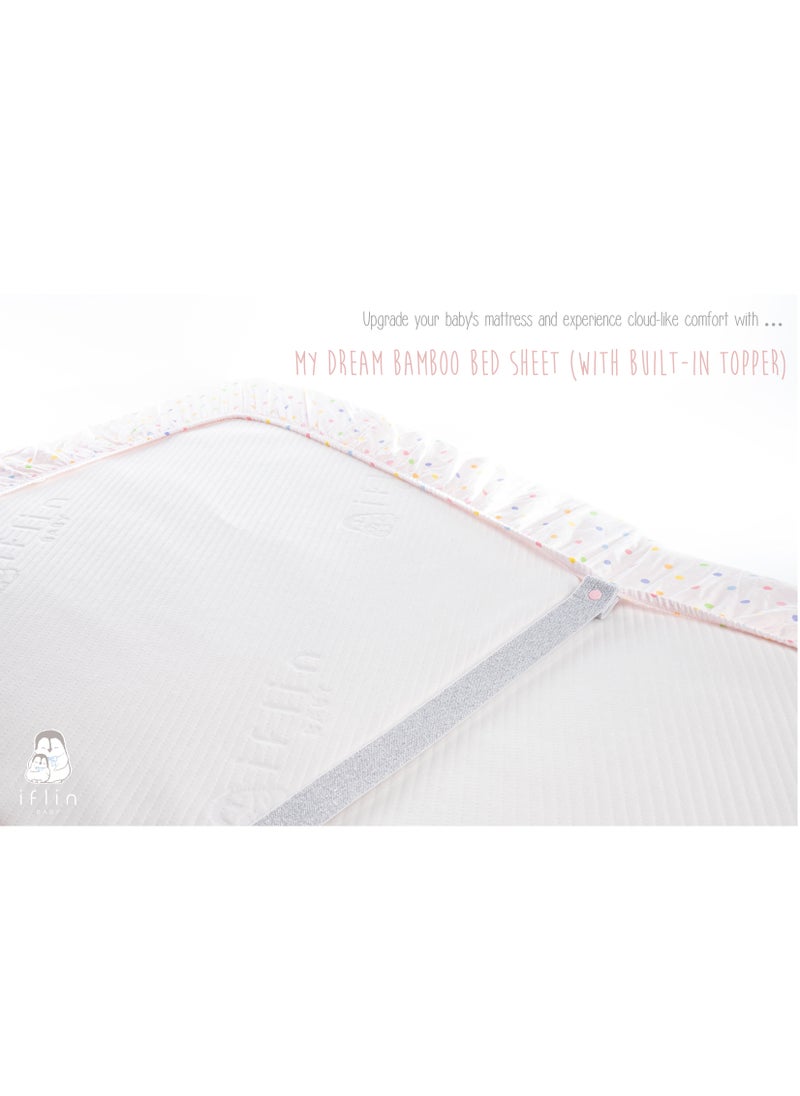 My Dream Bamboo Bed Sheet 70x120cm (with Built-in Topper) - Playful Stars