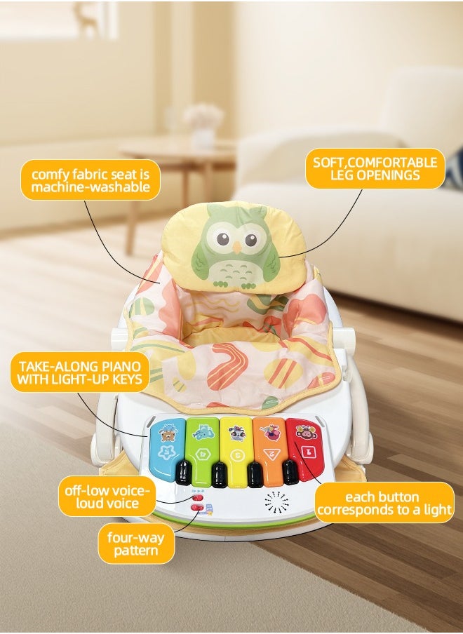 Baby Sitting Support Baby Floor Seat Activity Center Sit Up Infant Feeding Playing Chair Foldable Baby Chair with Music and Light