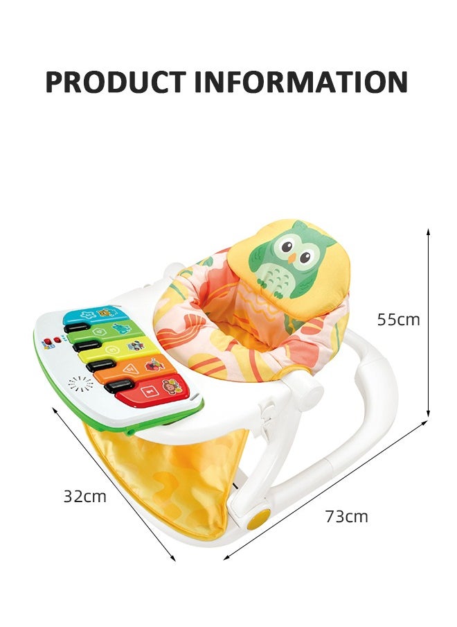 Baby Sitting Support Baby Floor Seat Activity Center Sit Up Infant Feeding Playing Chair Foldable Baby Chair with Music and Light