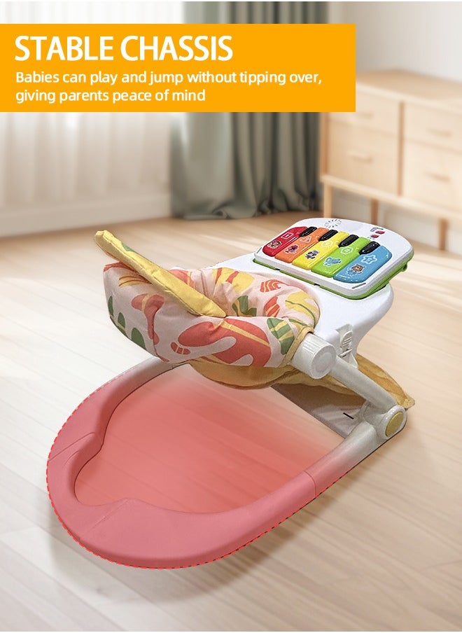 Baby Sitting Support Baby Floor Seat Activity Center Sit Up Infant Feeding Playing Chair Foldable Baby Chair with Music and Light