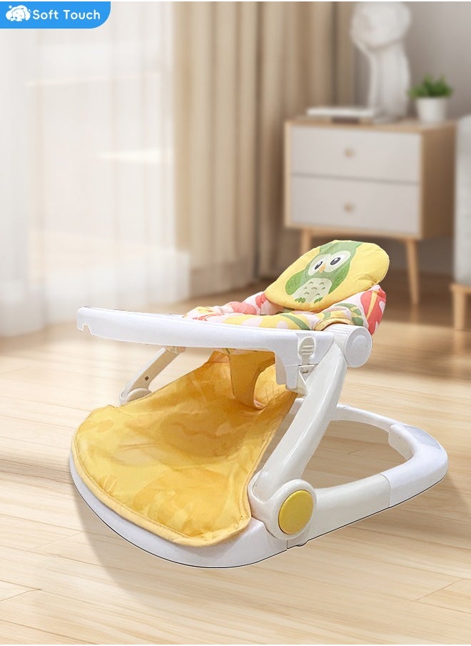 Baby Sitting Support Baby Floor Seat Activity Center Sit Up Infant Feeding Playing Chair Foldable Baby Chair with Music and Light