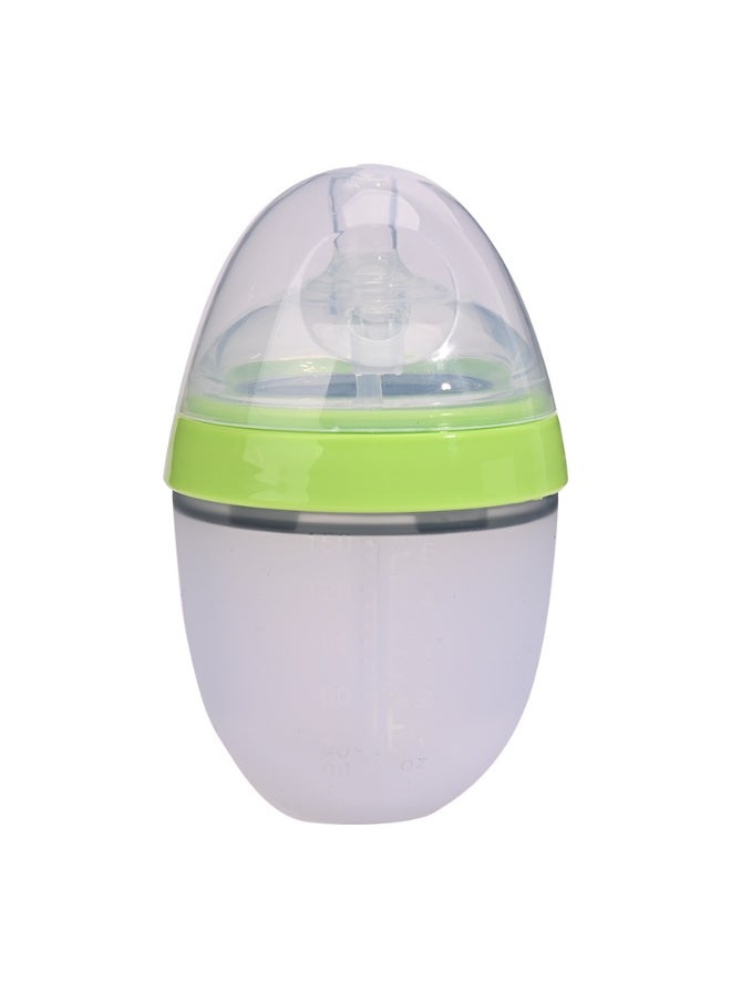 150ml Food-Grade Silicone Baby Bottle - Wide Neck Anti-Choke & Anti-Colic Sippy Cup for Infants