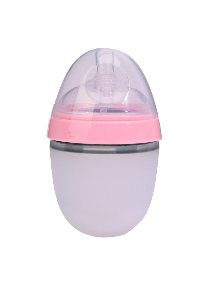 150ml Food-Grade Silicone Baby Bottle - Wide Neck Anti-Choke, Anti-Colic Sippy Cup for Infants