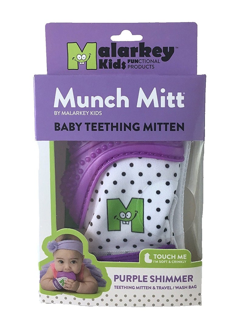 Munch Mitt Teething Mitt | Soft Silicone Baby Teething Glove | Adjustable Strap | Machine Washable | 3M+ | Product Dimensions: L 8 x B 2 x H 10.5 cm