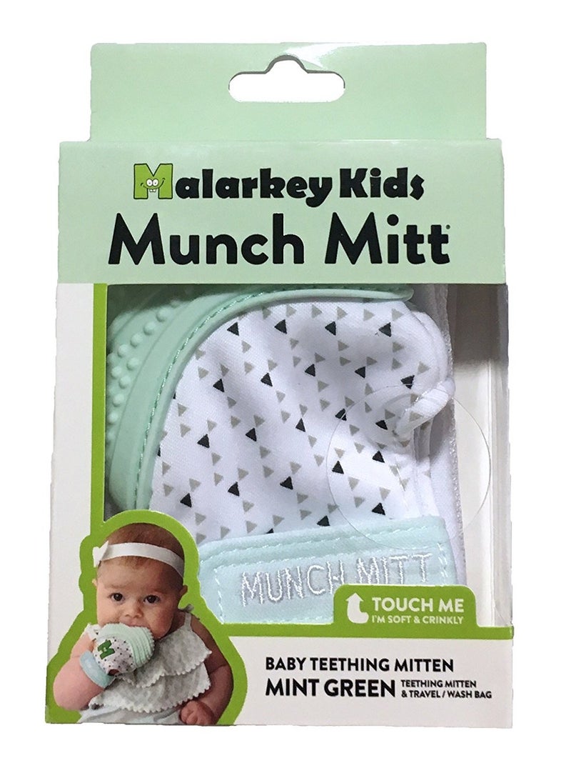 Munch Mitt Teething Mitt | Soft Silicone Baby Teething Glove | Adjustable Strap | Machine Washable | 3M+ | Product Dimensions: L 8 x B 2 x H 10.5 cm