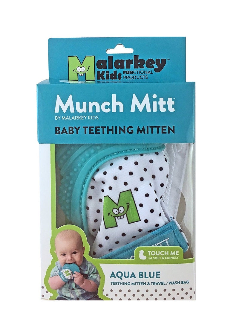 Munch Mitt Teething Mitt | Soft Silicone Baby Teething Glove | Adjustable Strap | Machine Washable | 3M+ | Product Dimensions: L 8 x B 2 x H 10.5 cm
