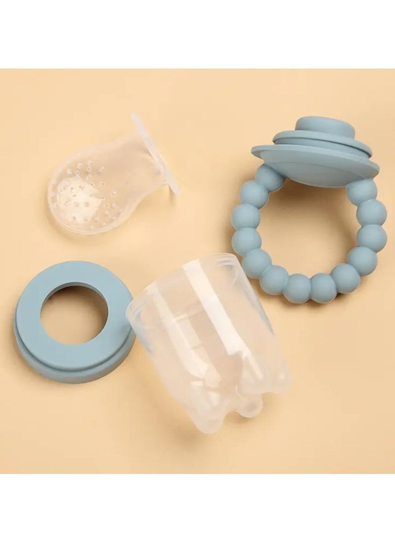 Pikkaboo Chew & Feed Teether with Fruit Pacifier Duo-Mint