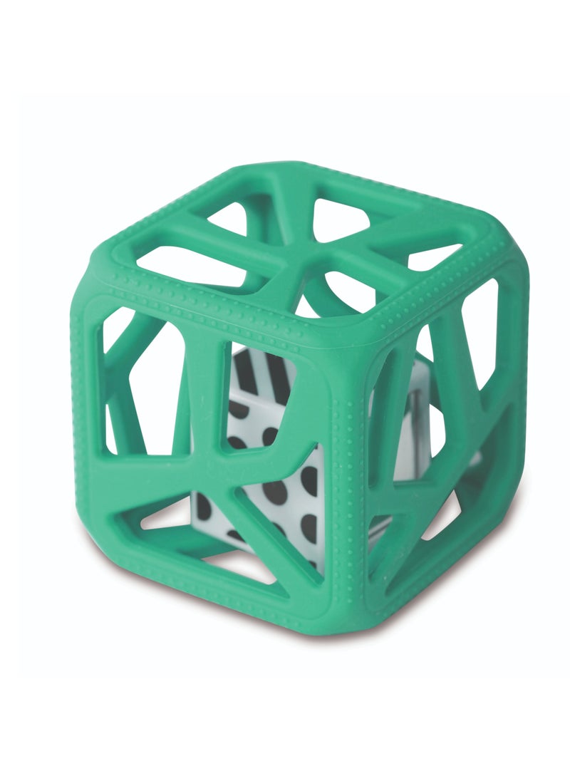 Chew Cube Baby Teether Rattle | Soft Food-Grade Silicone Teething Toy | BPA-Free | Stimulates Gripping & Motor Skills | 3M+ | Dimensions: L 8 x B 2 x H 10.5 cm
