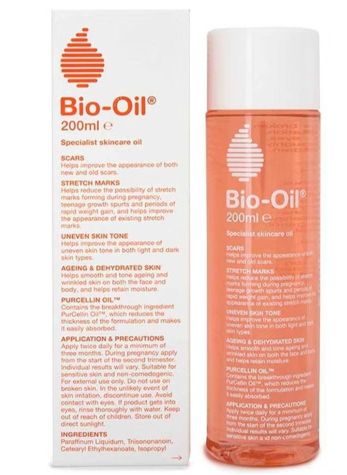 Bio-Oil Original Skincare Oil suitable for Stretch Marks Scar Removal Uneven Skin Tone Vitamin E All Skin Types 200ml