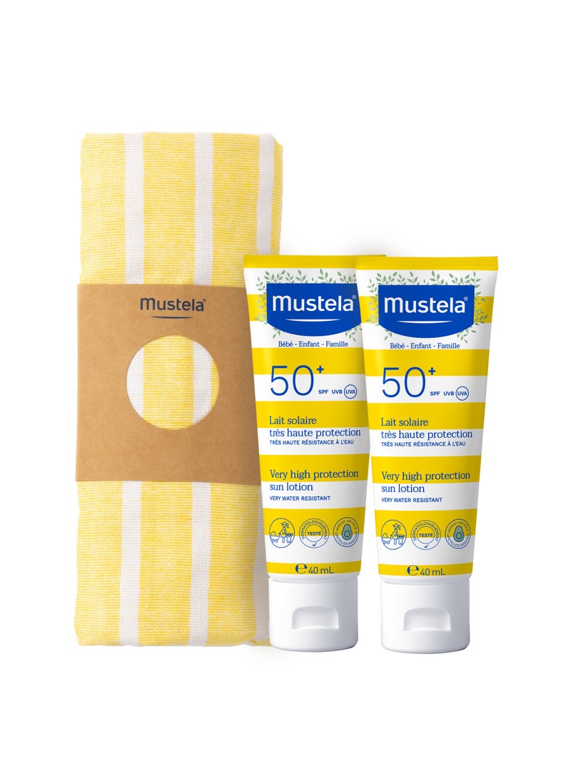 Sun Lotion Spf 50+, With Towel