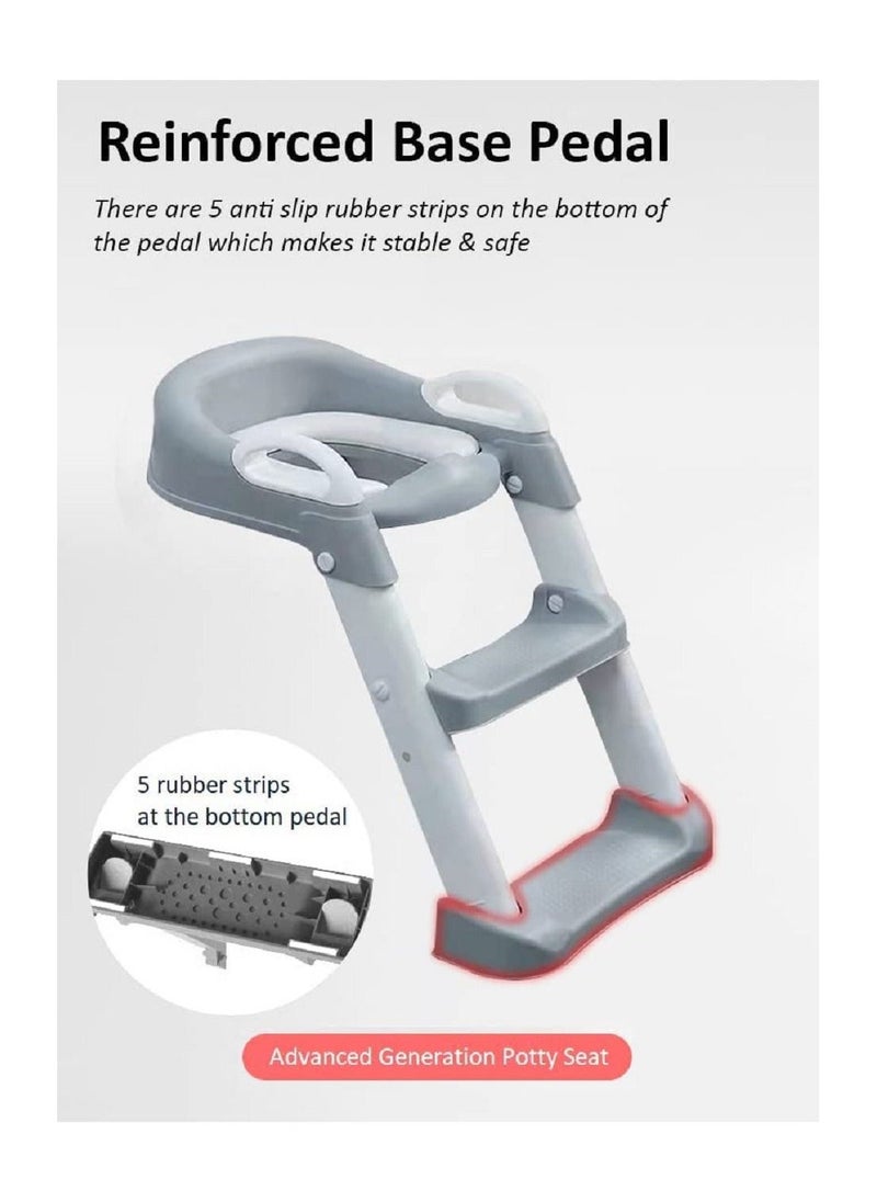 Baby Potty Portable Training Toilet Seat Anti-Slip For Toddler Grey