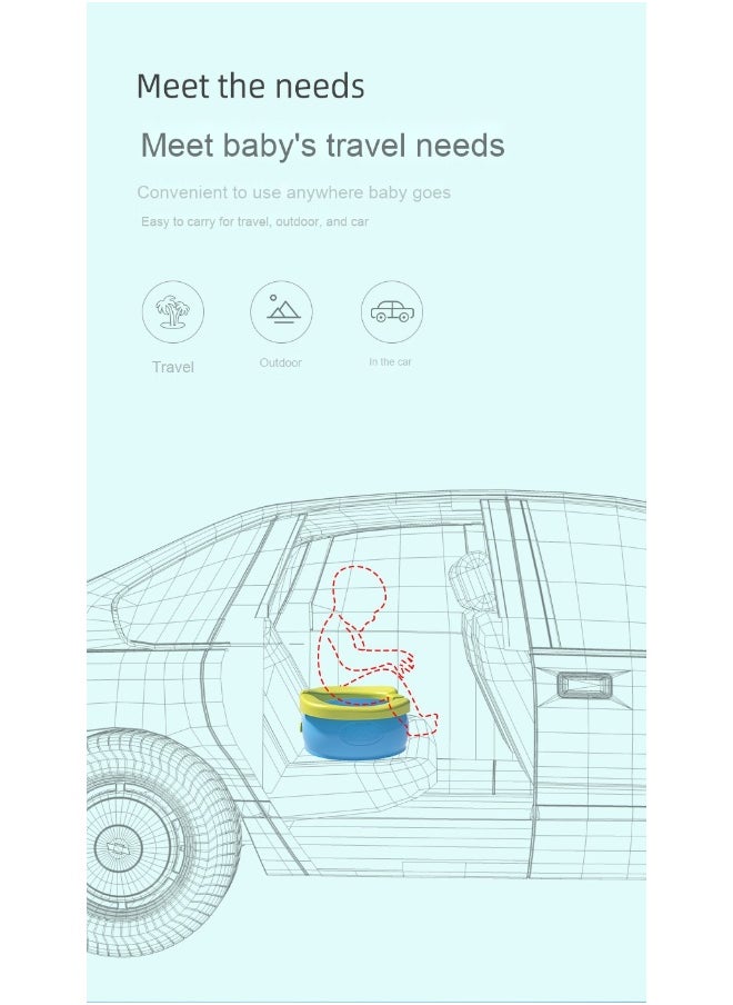 Foldable Banana Potty for Kids - Portable Baby Car Toilet Seat, Infant Potty Training Toilet for Travel