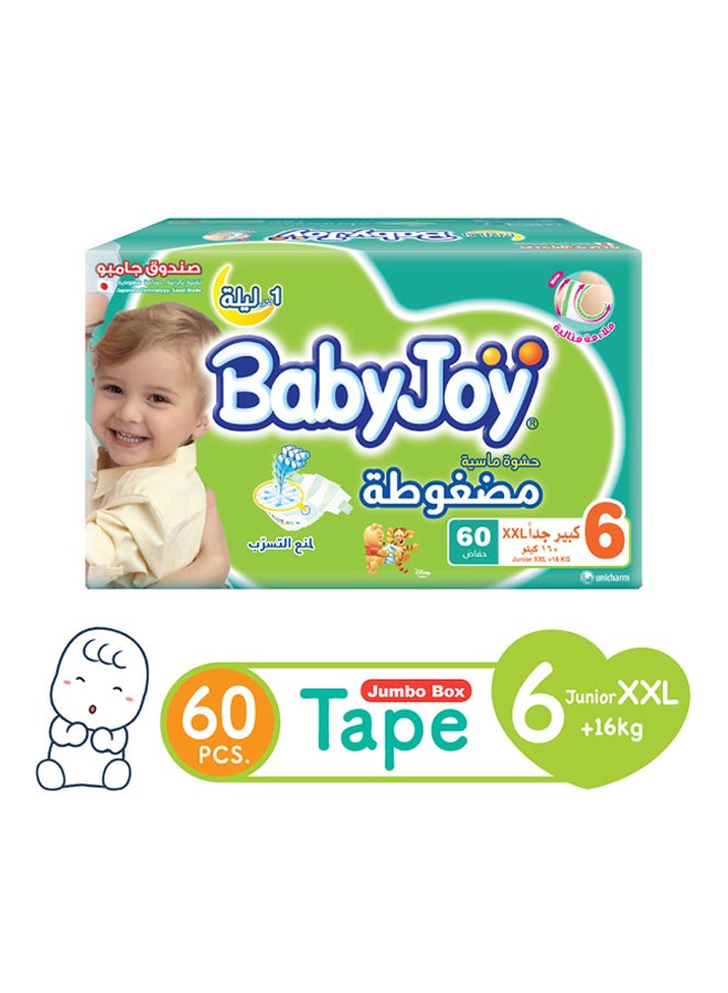 Compressed Diamond Pad Diapers, Jumbo Pack, (16 And Above Kg), 60 Count