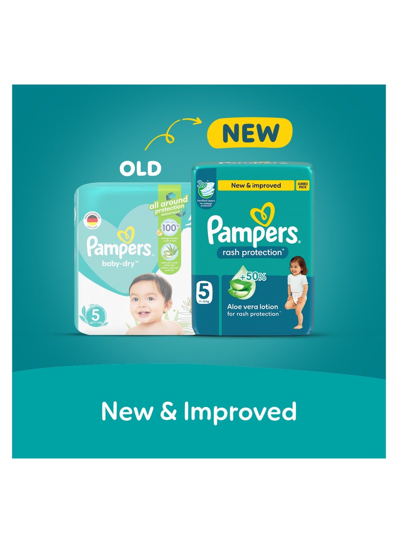 Rash Protection Taped Diapers Size 5 11-16kg