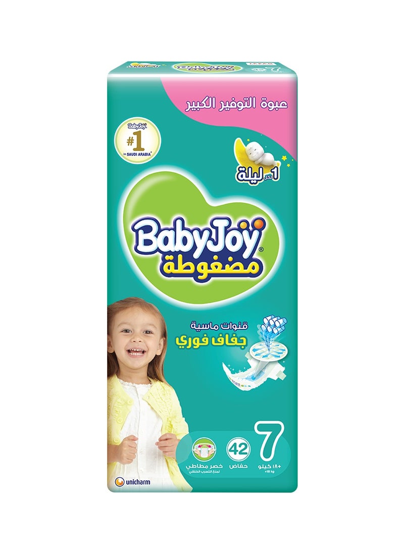 Compressed Diamond Pad Diaper Junior 3XL Size 7 (18+ Kg) Giant Pack