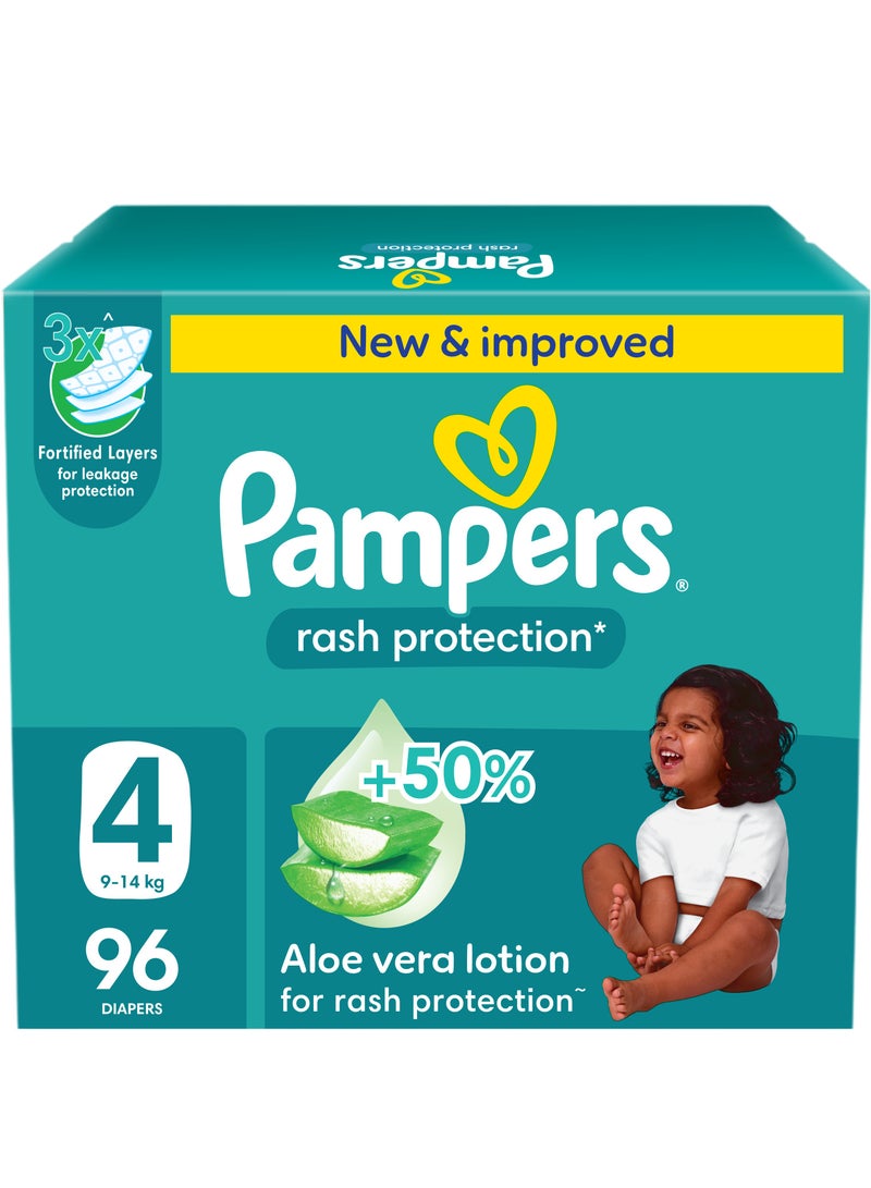 Rash Protection Taped Diapers Size 4 9-14kg - 96 Diaper