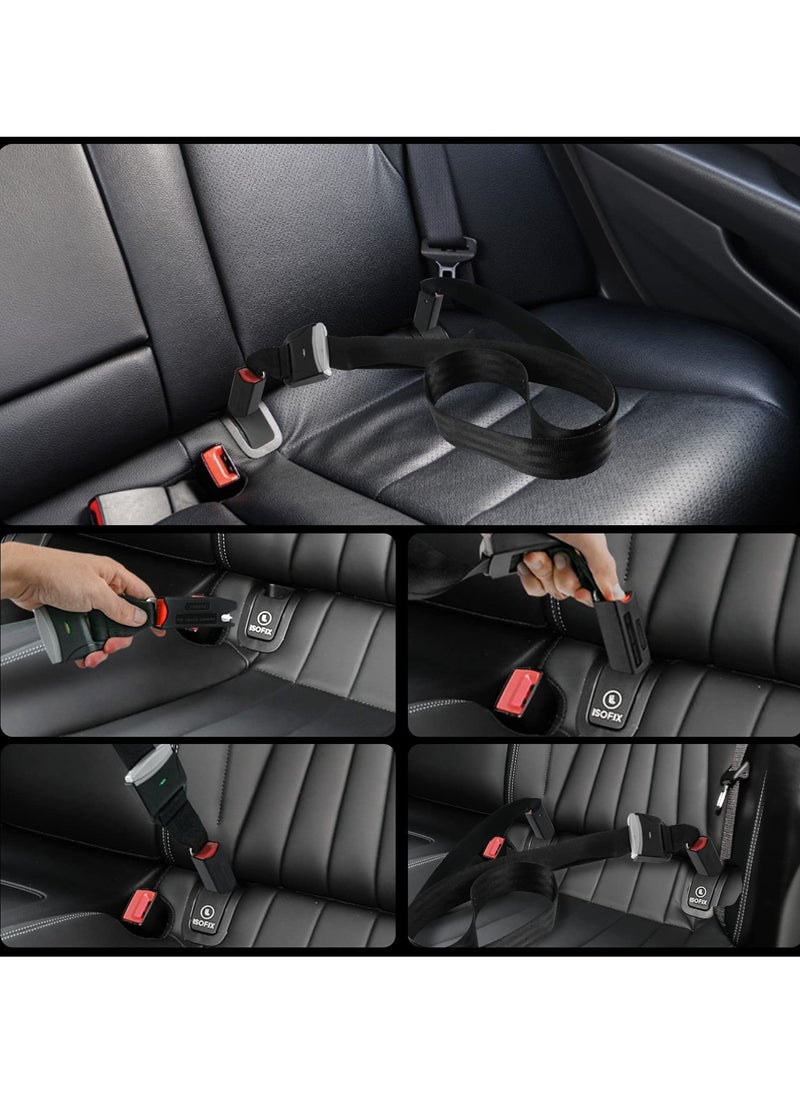 Seat Straps for General ISOFIX, Baby Seat Car Fixing Straps Adjustable with Latch Interface 1Pcs