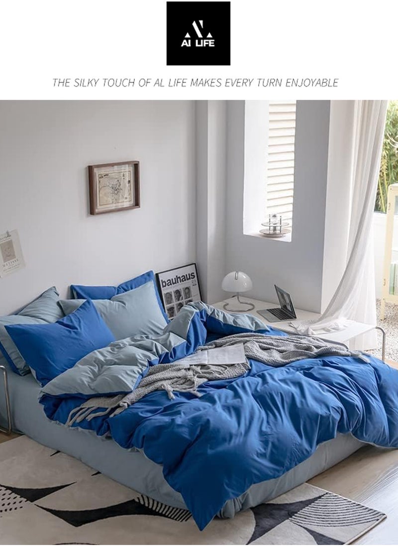AI LIFE King Size 6-Pieces Bed Sheet Super Soft Cotton Breathable Cozy Non Pilling Sheets Shrinkage and Fade Resistant Easy Care