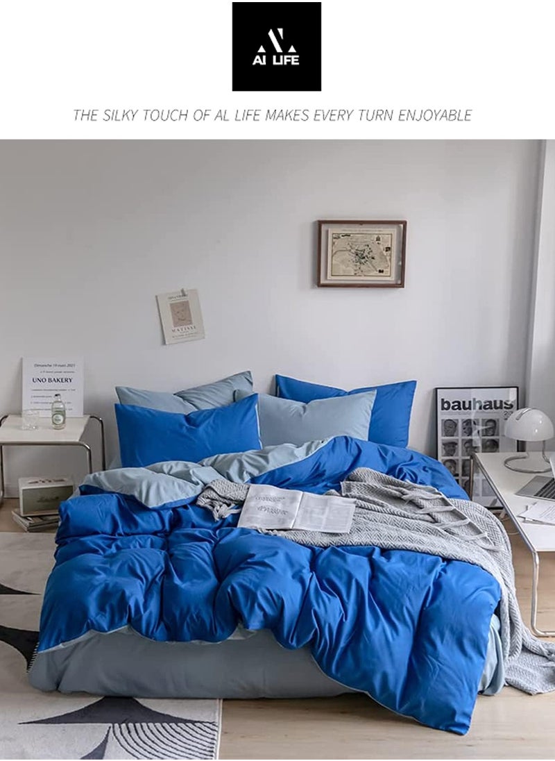 AI LIFE King Size 6-Pieces Bed Sheet Super Soft Cotton Breathable Cozy Non Pilling Sheets Shrinkage and Fade Resistant Easy Care