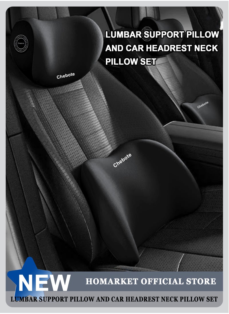 Lumbar Support Pillow for Office Car Back Support Pillow with Memory Foam Pad Back Cushion for Back Pain Relief Improve Posture Cushion