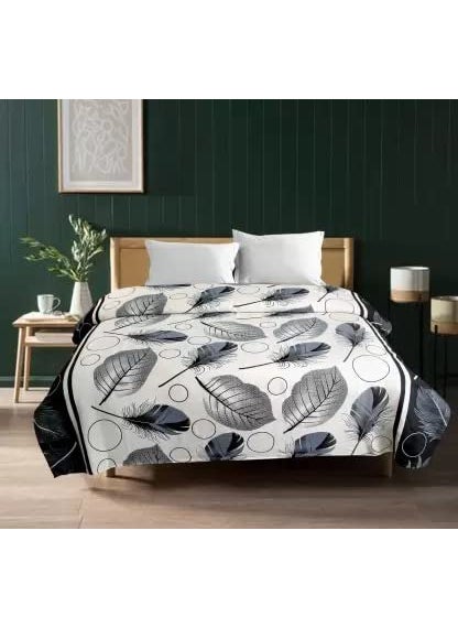 Supreme Home Collective 144 TC Microfiber 1 Double BedSheet Without Pillow CoversBlack