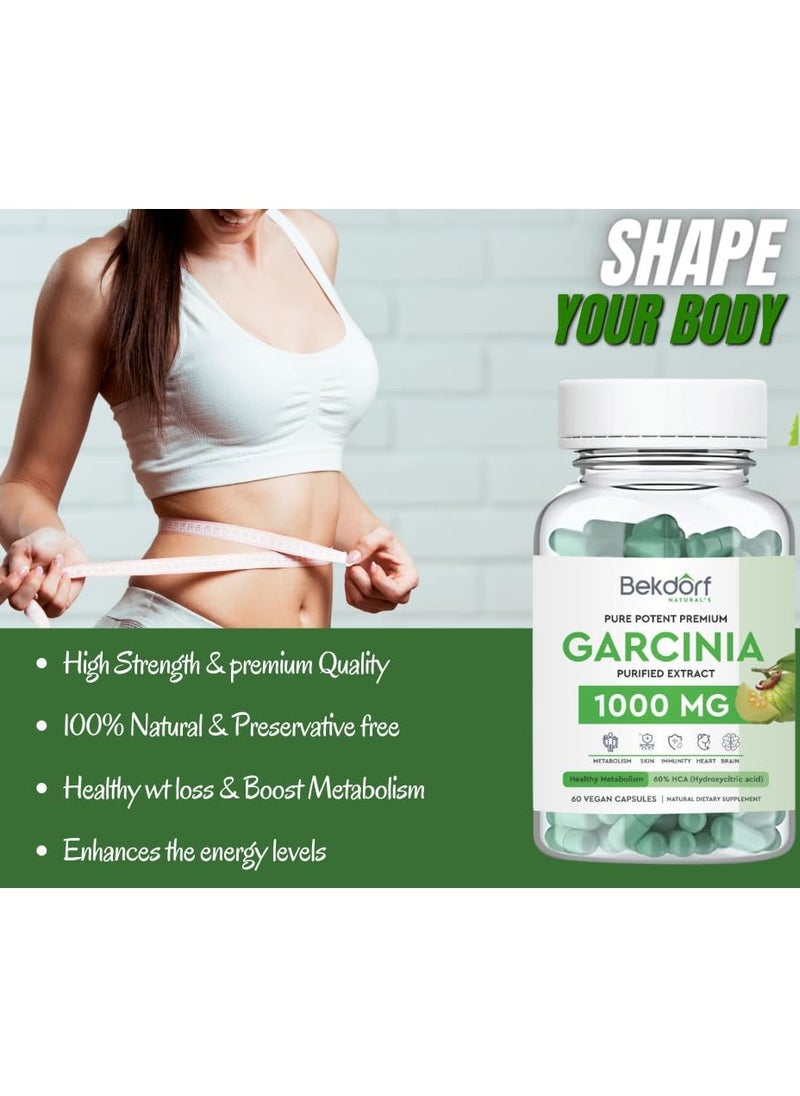 PURE GARCINIA 1000 MG-60 VEGAN CAPSULES