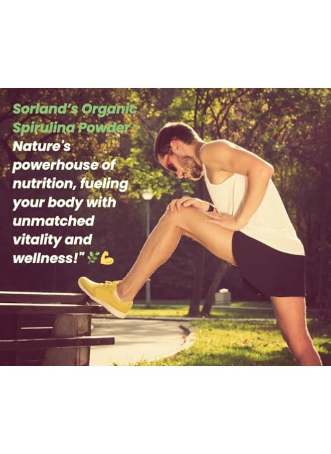 Sorland Spirulina Pwoder - High Strength 75Gm Spirulina Powder - Richest Source of Protein - Certified Organic Spirulina Powder - Superfood for Energy & Detox