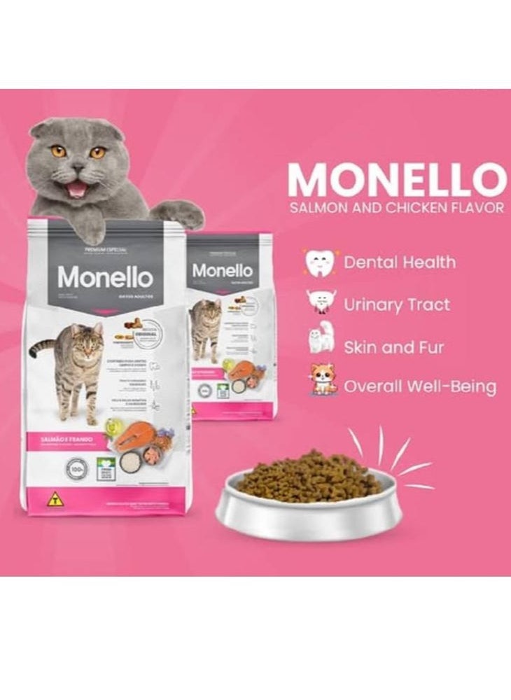 Monello Chicken And Salmon Adult Cat Food 15 KG